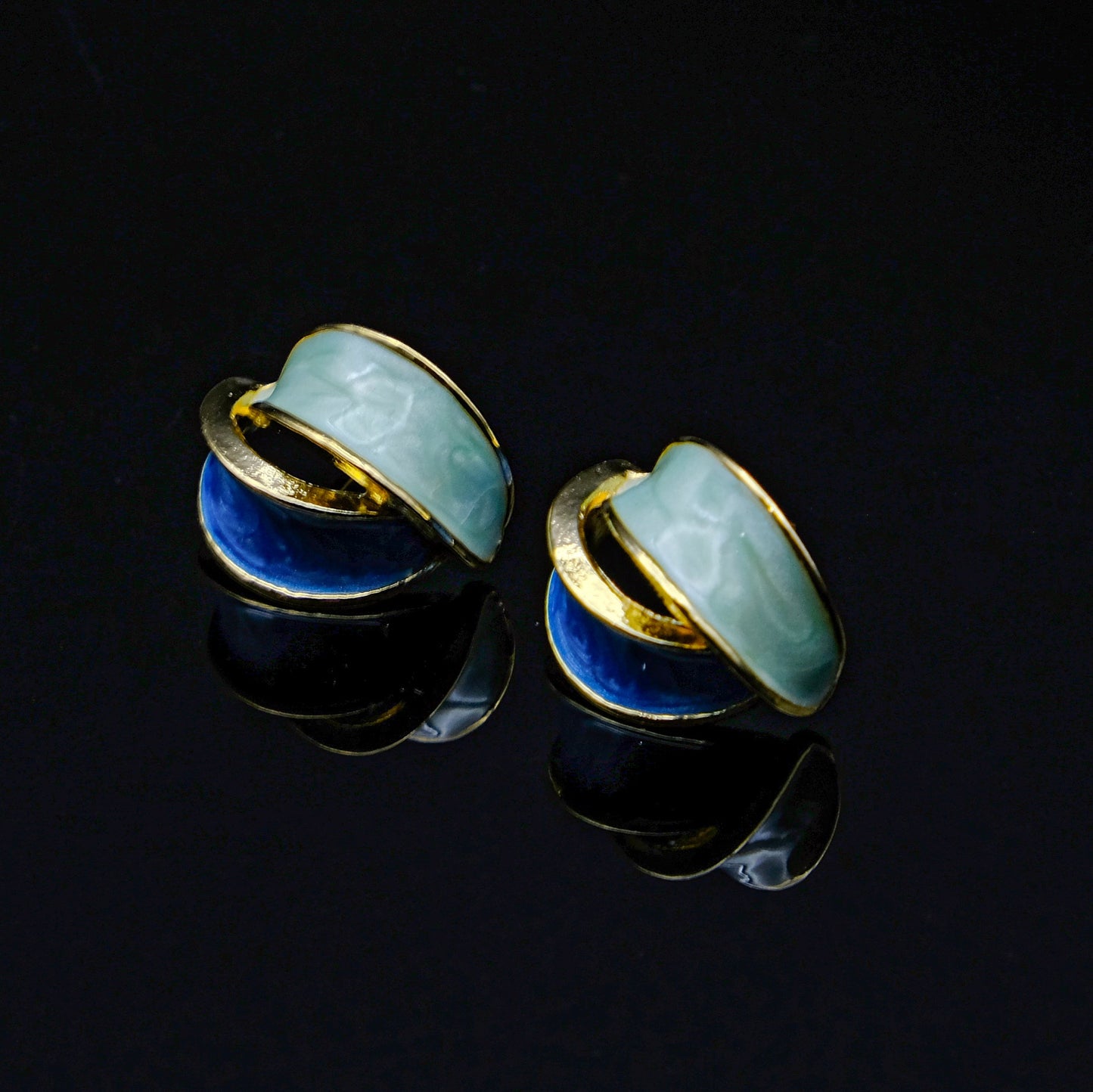 Éclat Duo - French Colorblock Alloy Stud Earrings
