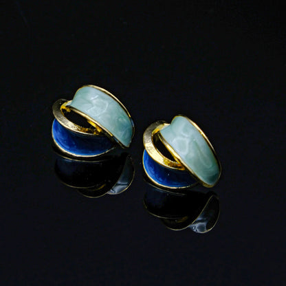 Éclat Duo - French Colorblock Alloy Stud Earrings