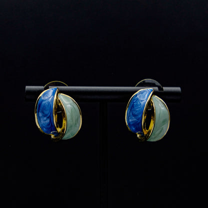 Éclat Duo - French Colorblock Alloy Stud Earrings