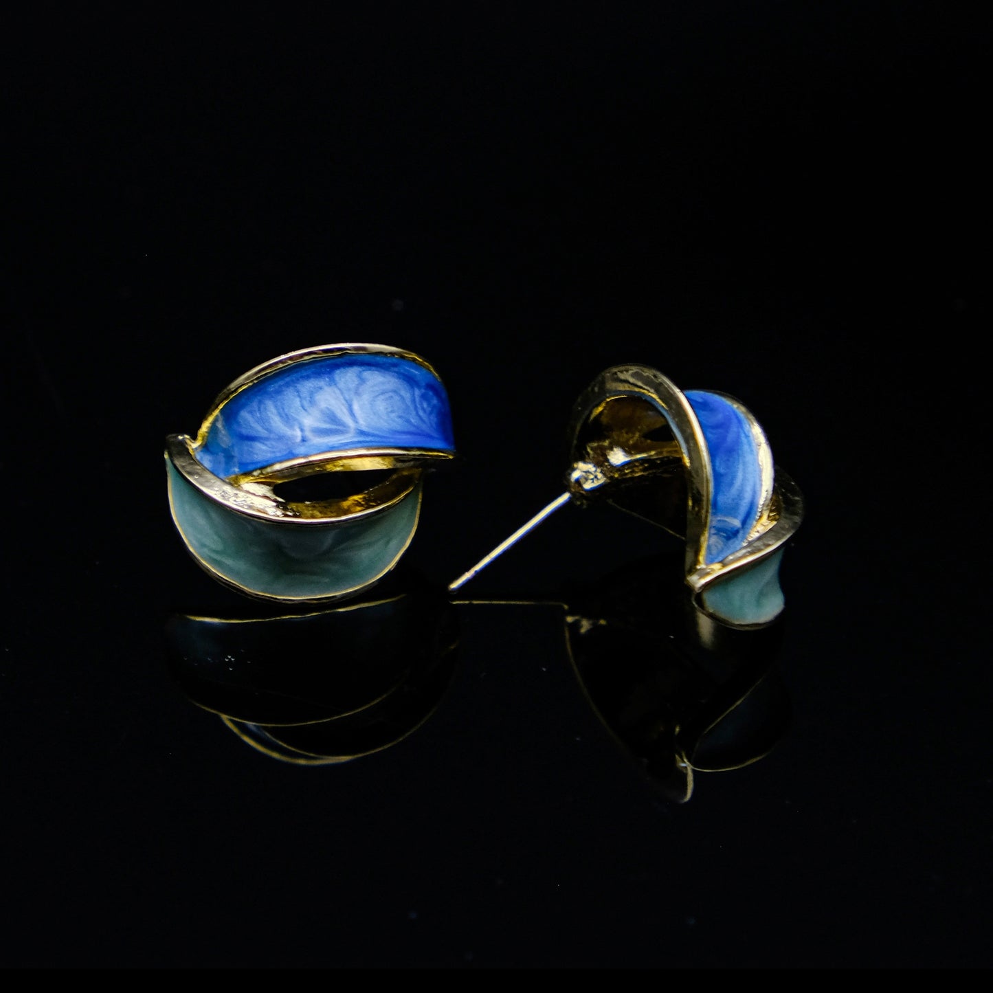 Éclat Duo - French Colorblock Alloy Stud Earrings