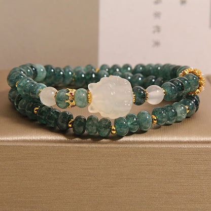 Double Circle Chalcedony Bracelet