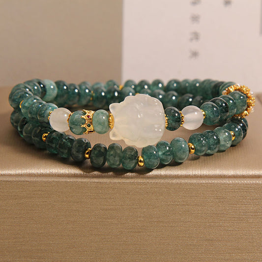 Double Circle Chalcedony Bracelet