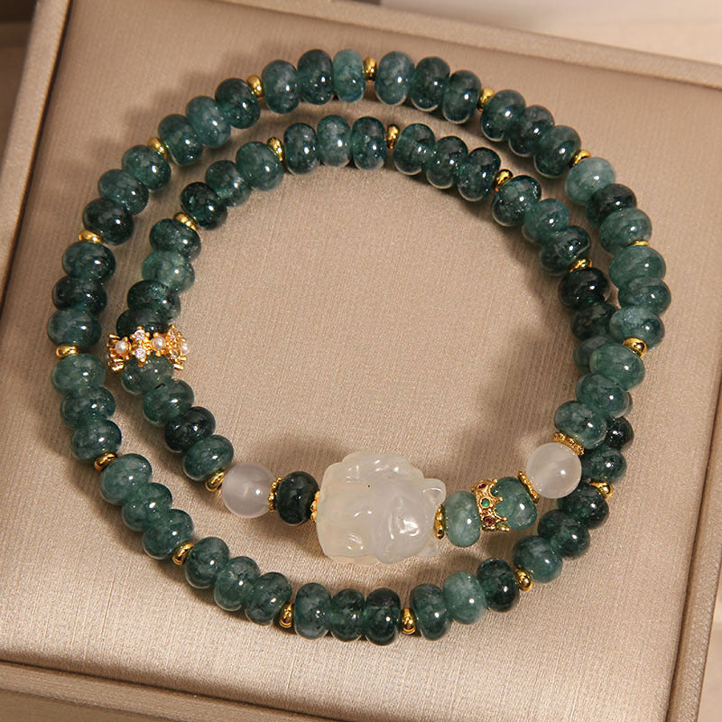 Double Circle Chalcedony Bracelet